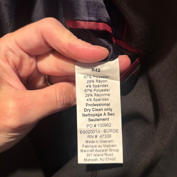 Ben Sherman Burge Bi-Stretch Jacket Blazer Charcoal 42R NWOT - Picture 6 of 6